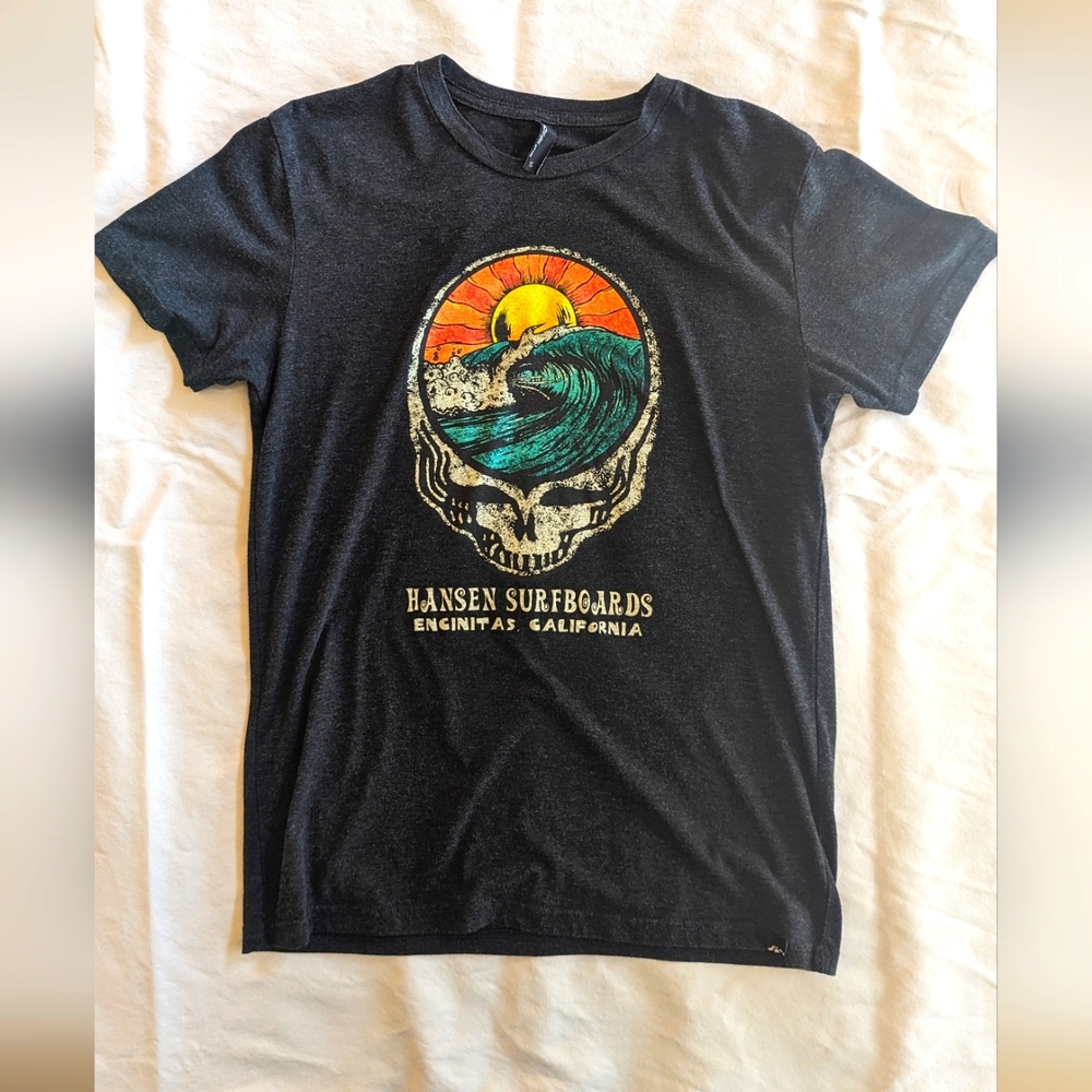 Techstyles Hansen Surfboards men t-shirt S dark gray.